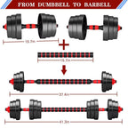 Bcbig Adjustable-Dumbbells-Sets,Free Weights-40Lb(20Lb*2) Dumbbells Set Of 2 Convertible To Barbell A Pair Of Lightweight For Ho