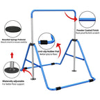 Tepemccu Expandable Gymnastics Bars,Adjustable Height Gymnastic Horizontal Bars,Junior Training Bar Children Folding Training Mo