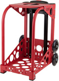 ZUCA Sport Red Aluminum Alloy Frame with Flashing Dual Wheels, Nylon Feet, 39.5-Inch Telescoping Handle, Chrome-Plated Screws, a