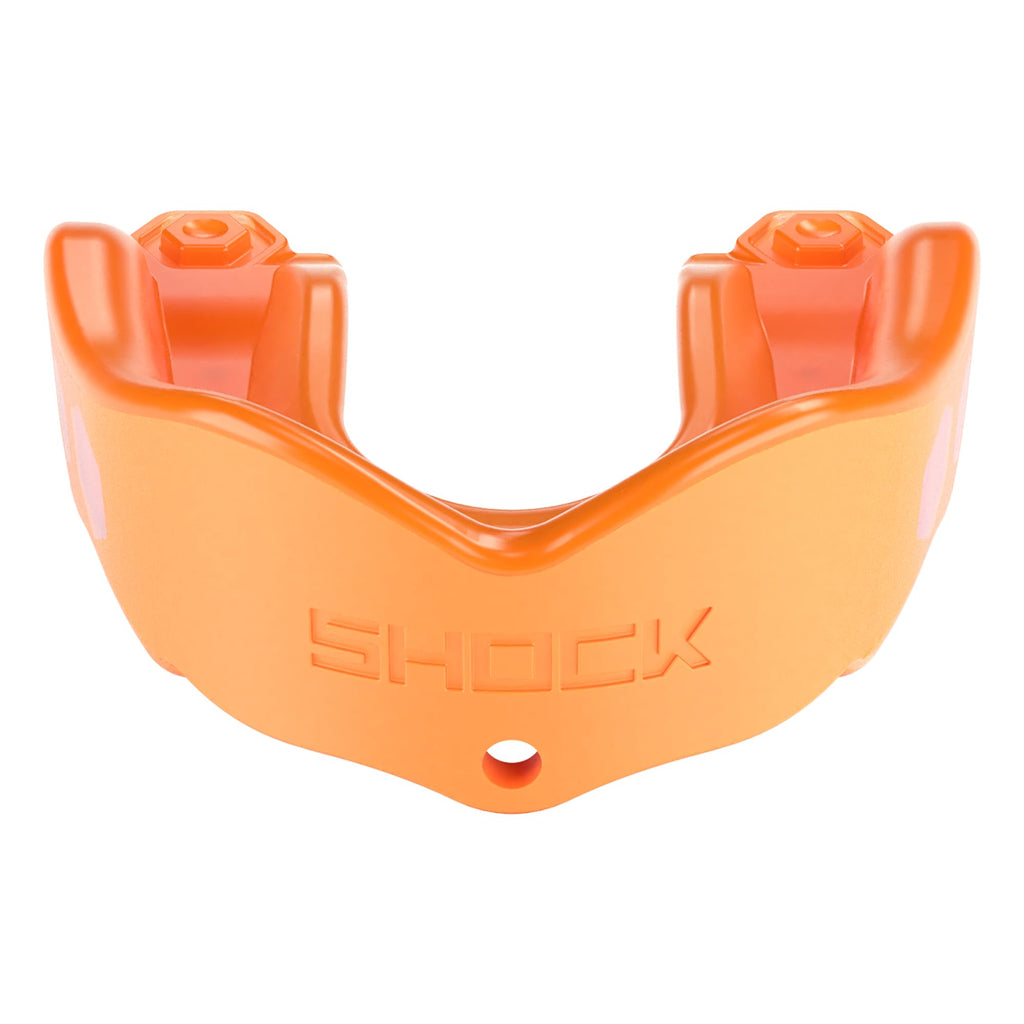 Shock Doctor Gel Max Mouth Guard, Heavy Duty Protection & Custom Fit, Youth, Orange