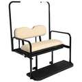 SCITOO Golf Cart Rear Seat Kit with Steel Frame for Club Car DS 2000.5-2013 Rear Golf Cart Seat Cushion Assembly, Wheat
