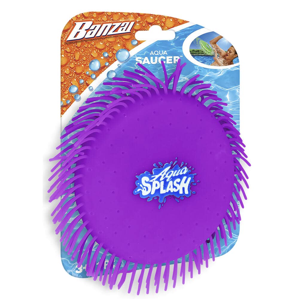Banzai Green Aqua Saucer Pool Toy 5'' Disk (Soak It And Throw It)