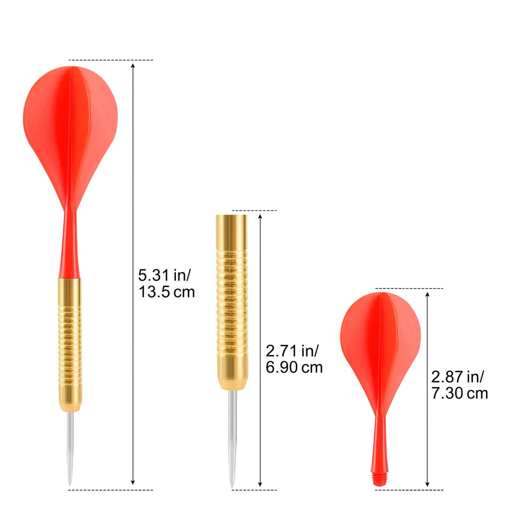 Accmor 18 Pcs Steel Tip Darts, Bar Dart, Darts Metal Tip Set, Metal Darts For Dartboard