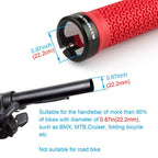 Gpmter Bike Handlebar Grips, Single Lock-On Bicycle Grips Handle Bar End Holding Locking Grips, For Bmx, Mountain, Mtb, Cruiser,