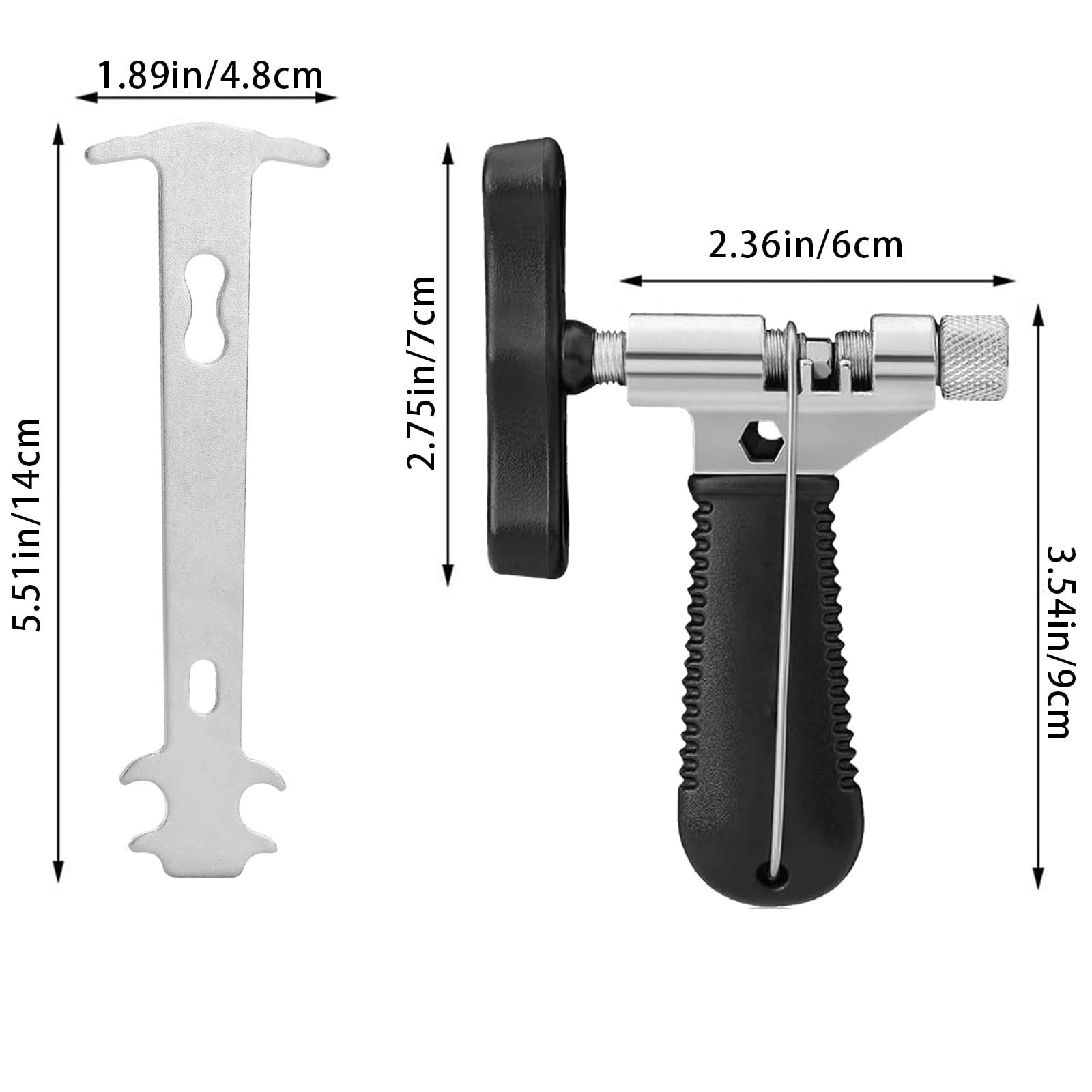 Bike Chain Tool Kit, 11Pcs Bicycle Chain Tool With Bike Link Plier, Bicycle Chain Breaker Splitter, Chain Wear Indicator And Cha