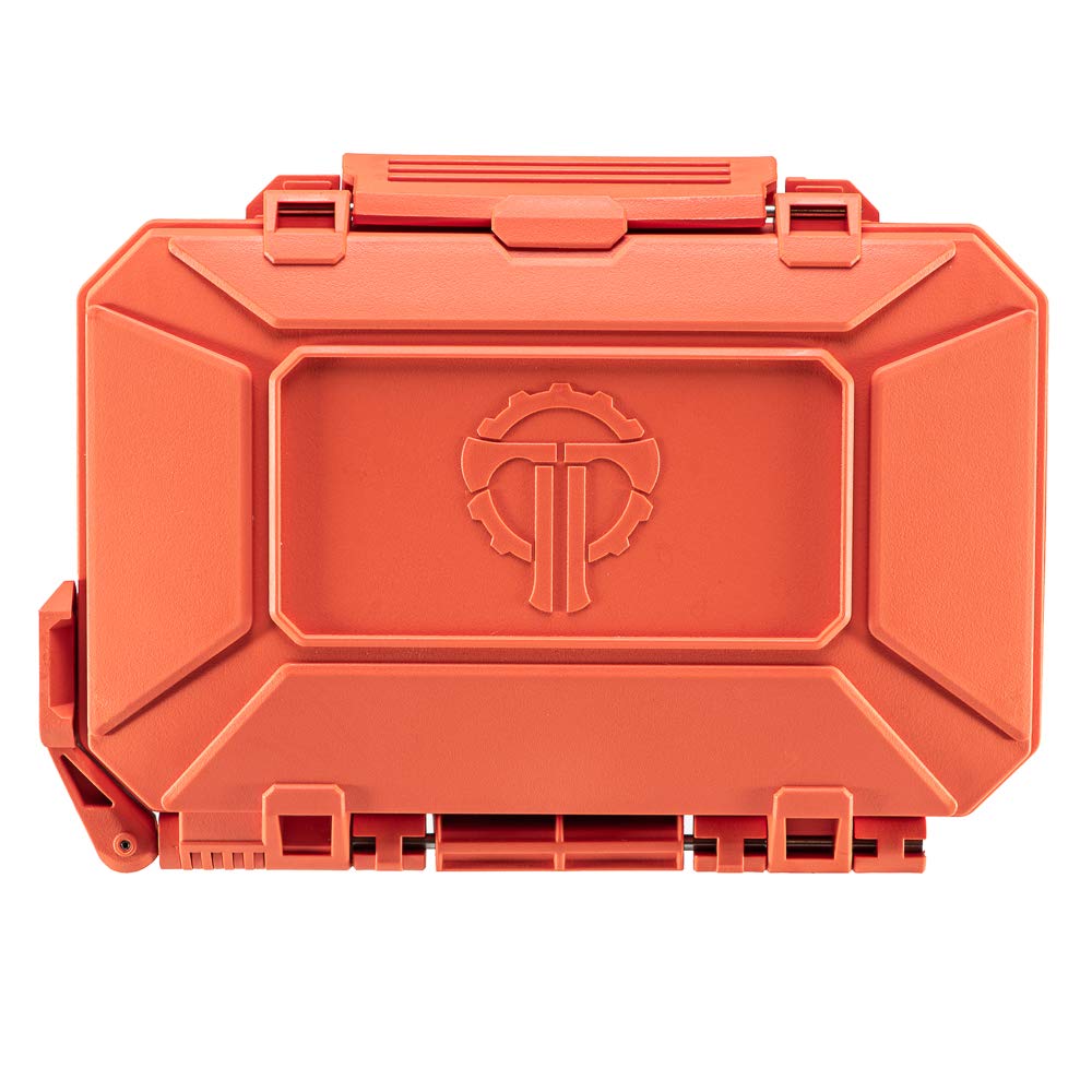 Thyrm DarkVault Comms Critical Gear Case, original version, Waterproof, Attachable to MOLLE (Orange) rugged storage for Cell Pho
