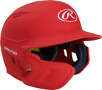 Rawlings 2022 Mach 1-Tone Matte Baseball Batting Helmet W/Lhb Adjext, Senior, Matte Scarlet