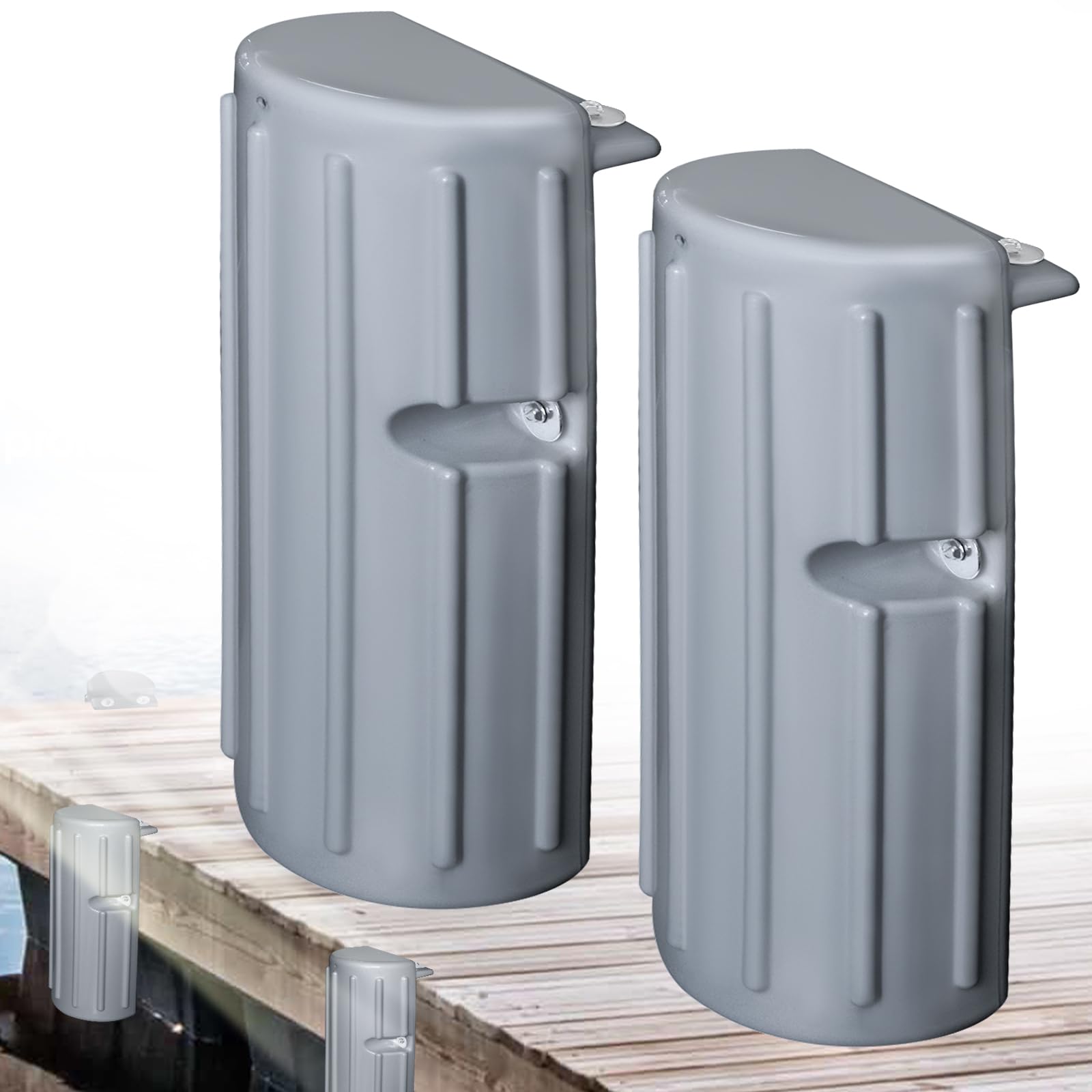 Dock Bumpers Fenders,Boat Dock Bumpers For Edge Or Side,Marine Fender Guard,Vertical Protection,Soft Durable Construction,Includ