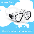 Junior Snorkeling Goggles Kids Swim Mask Swimming Gear Scuba Diving Mask For Outdoor Recreation Snorkel Mask (Black)