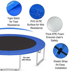 Trampoline Replacement Pad Safety Spring Cover, No Holes For Pole, Universal Fits For 10Ft Frames, Waterproof Trampoline Accesso