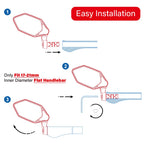 Meachow New Bar End Bike Mirror, Crystal Uhd Automotive Grade Glass Lens E-Bike Mirrors, Scratch Resistant, Safe Rearview Mirror