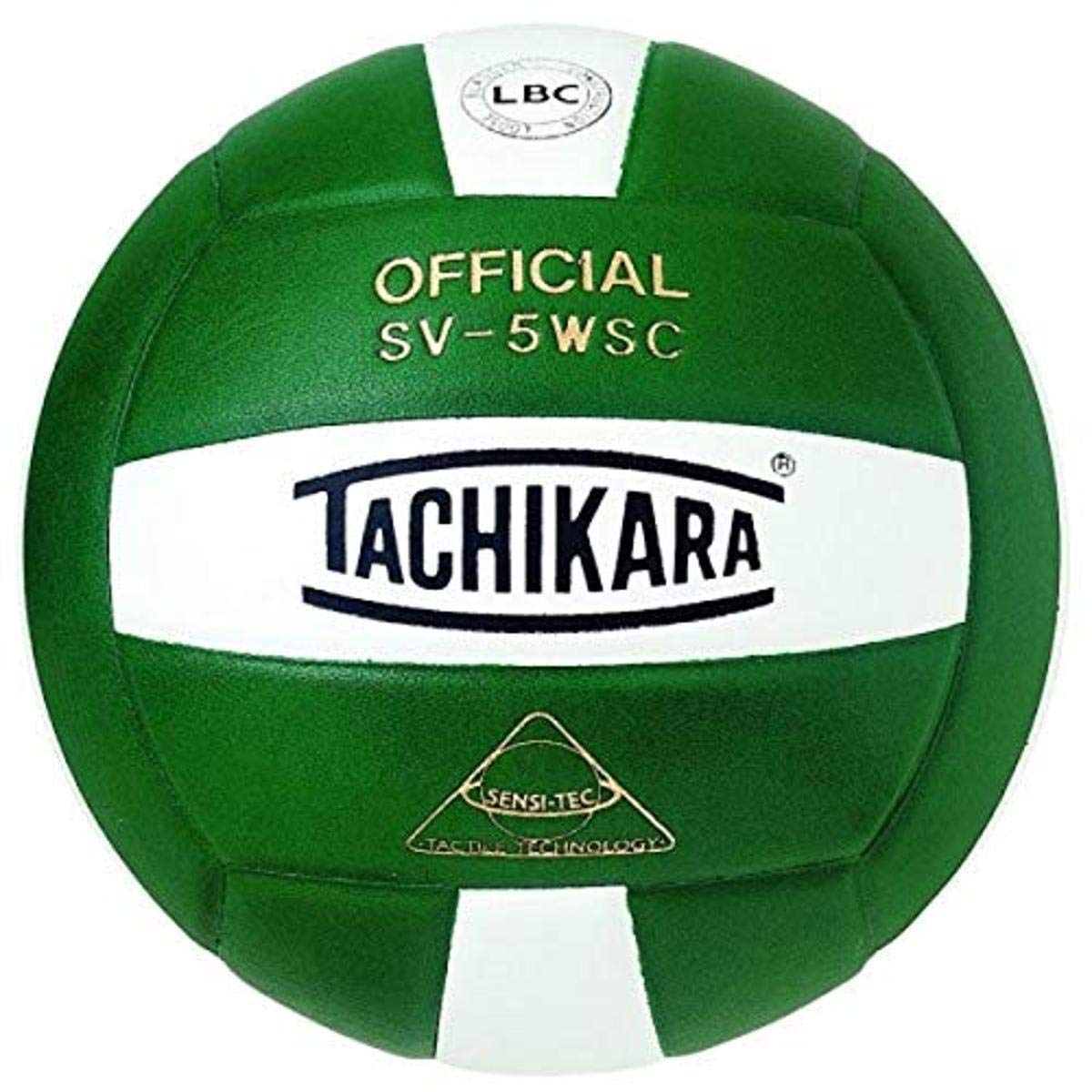 Tachikara Sv5Wsc Sensi-Tec Composite Volleyball (Dark Green, White)