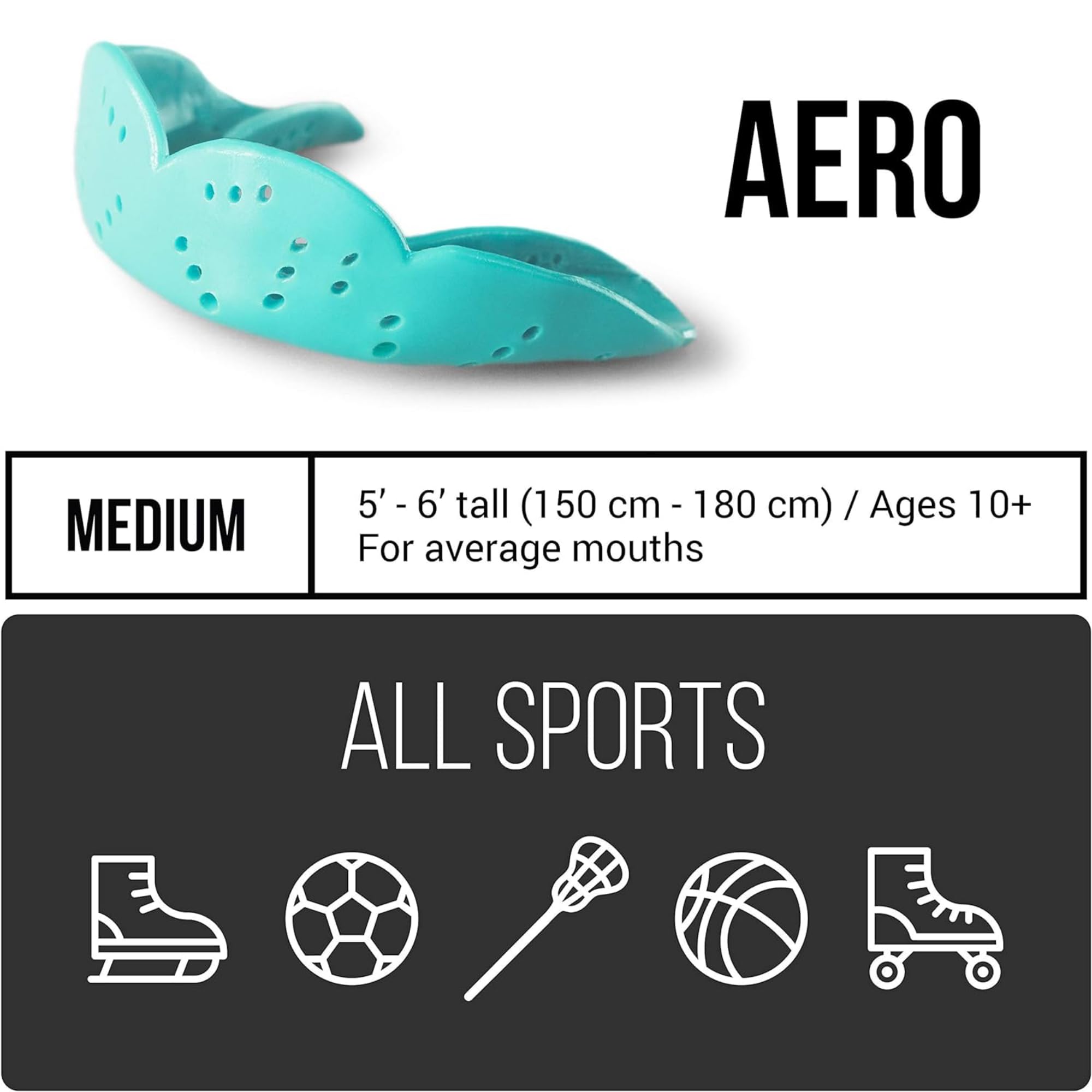 SISU Aero Medium Mouthguard, Tactical Green Camo - 1.6mm Thin - Custom-Molded Fit - Slim Design - Remoldable Up to 20 Times - fo