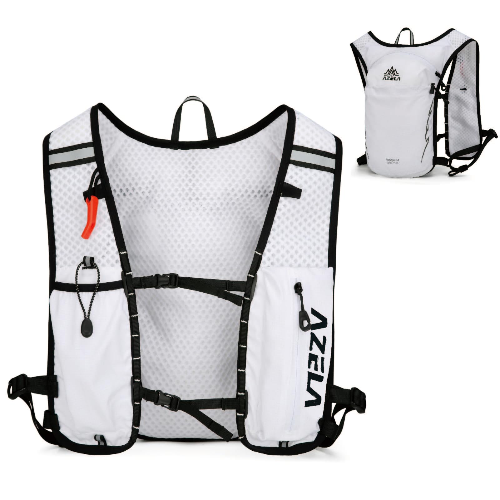 YAPJEB Lightweight Hydration Pack Backpack Vest, Optional 1.5L 2L BPA Free Water Bladder - Leakproof Breathable for Men Women Ru