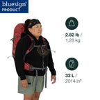 Osprey Tempest 33L Womens Lightweight Hiking Backpack - Daypack for Travel & Camping, Red Pampas/Coal Grey, Extended Fit