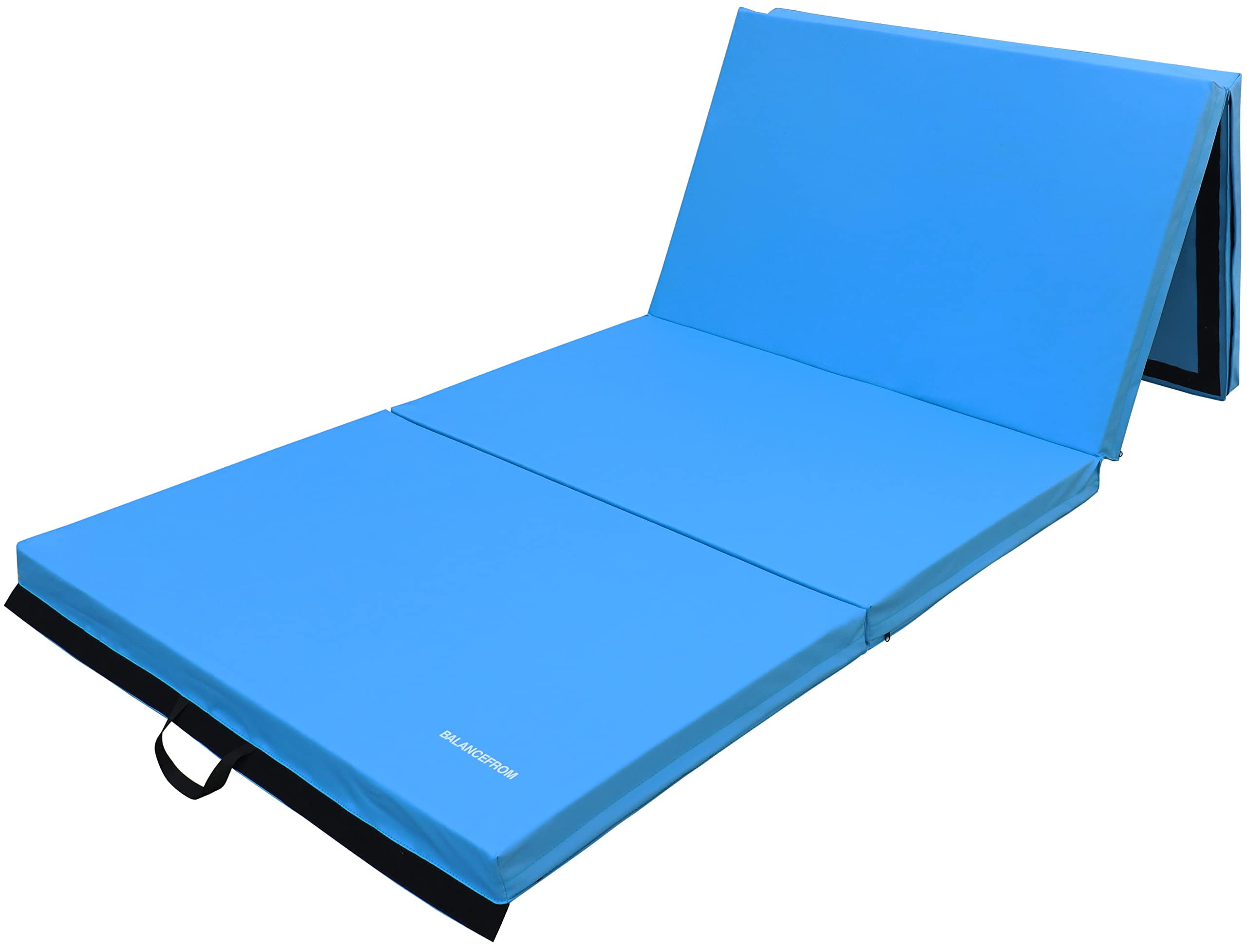 Signature Fitness All Purpose 4X10X3'' Extra Thick High Density Anti Tear Gymnastics Gym Folding Exercise Aerobics Mats, 3-Inche