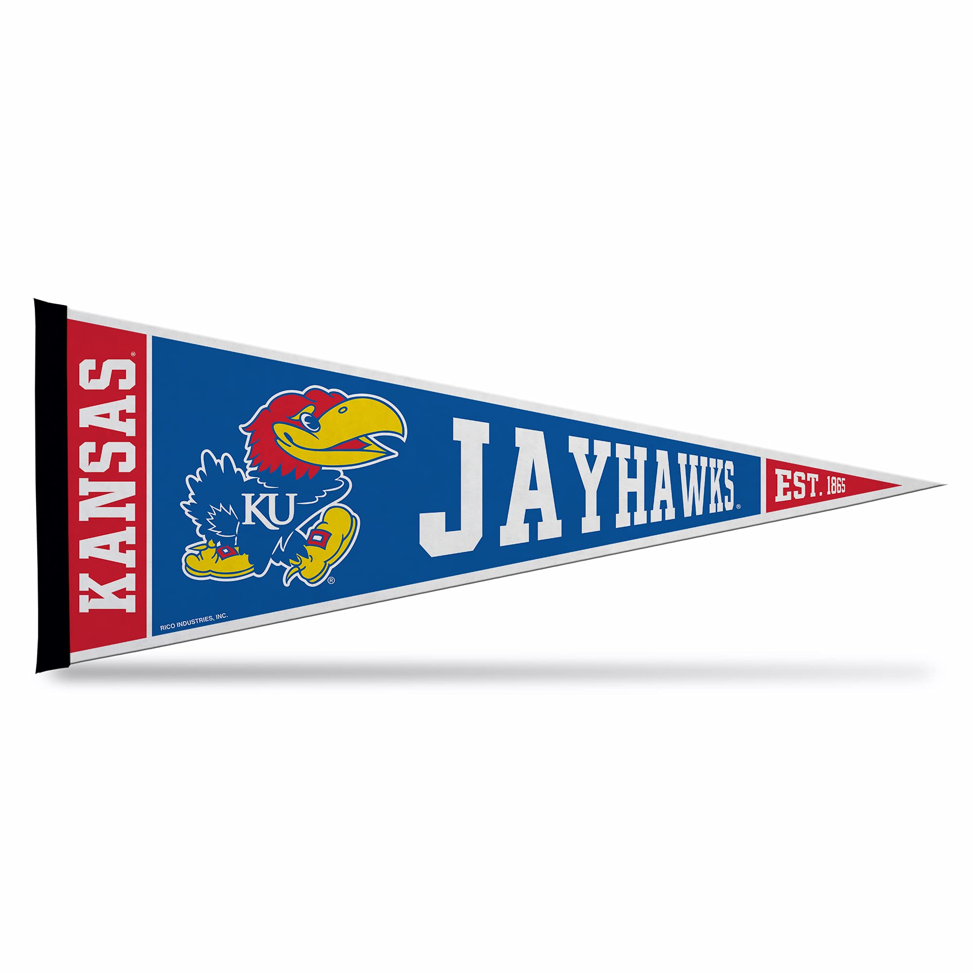 Rico Industries Ncaa Kansas Jayhawks Exclusive 12'' X 30'' Felt Wall D  Cor Pennant - Great For Home/Bed Room/Man Cave D  Cor