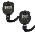 2 Pack Multi-Function Electronic Digital Sport Stopwatch Timer, Large Display With Date Time And Alarm Function,Suitable For Spo