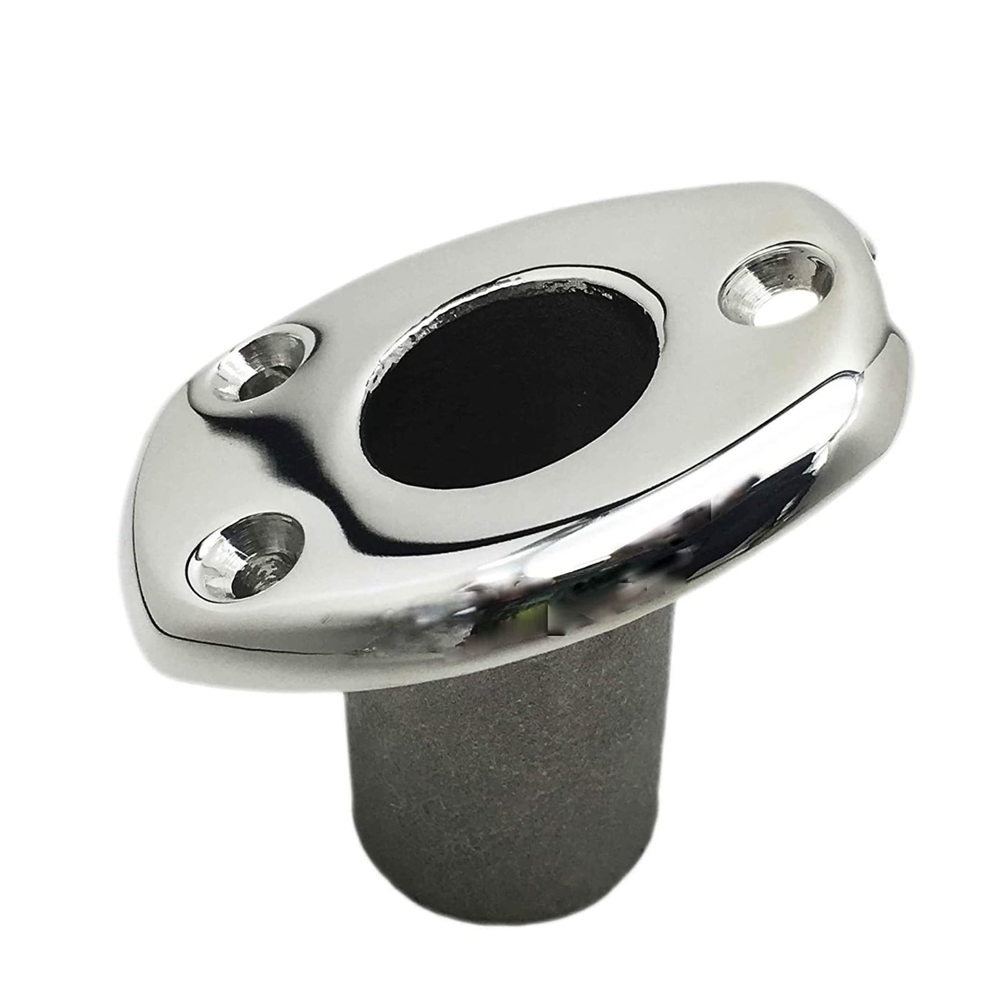 MARINE CITY Deck Flush Base Flag Socket, 316 Stainless Steel, Fits Stanchion Poles, Ideal for Boats, Yachts, Marines, Hardware A