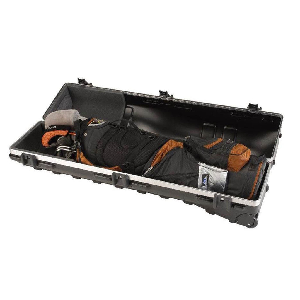 Skb Cases 2Skb-4814W Ata Deluxe Hard Plastic Golf Bag Travel Storage Case With Wheels For Cart Bags, Carry Bags, And 48 Inch Lon