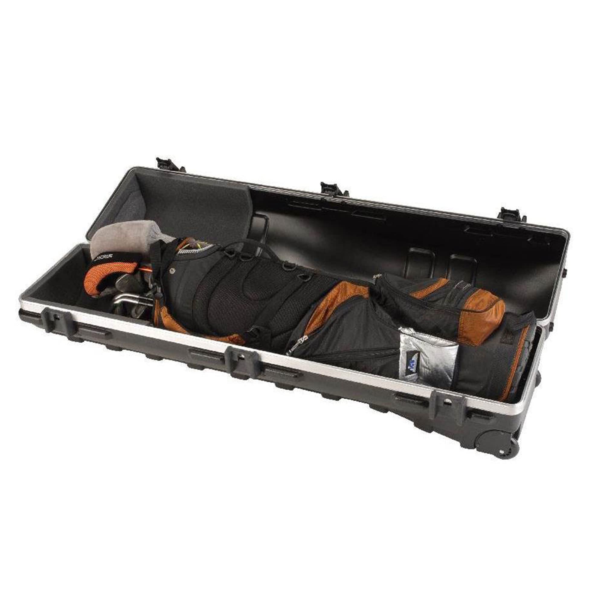 Skb Cases 2Skb-4814W Ata Deluxe Hard Plastic Golf Bag Travel Storage Case With Wheels For Cart Bags, Carry Bags, And 48 Inch Lon