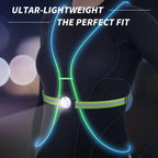 Ni-Shen Led Reflective Running Vest With Front Light,Running Lights For Runners,Reflective Running Gear For Men/Women Running,Cy