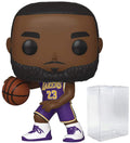 Lebron James LA Lakers Purple Jersey POP! Sports NBA Action Figure (Bundled with Pop Protector to Protect Display Box)