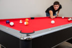 Hathaway Maverick 7-Foot Pool And Table Tennis Multi Game With Red Felt And Blue Table Tennis Surface Includes Cues, Paddles And