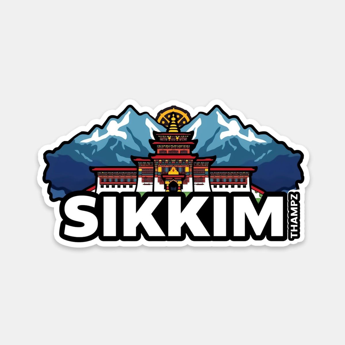 THAMPZ Sikkim 3D Embossed Flexible Fridge Magnet 0.5mm Decorative with Strong Hold | Refrigerator Magnet for Notes, Photos & Ki
