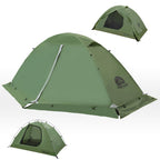 2-Person Backpacking Tent For 4-Season - Winter Waterproof Tent For One Person, Lightweight Camping Gear For Backpacking, Easy S