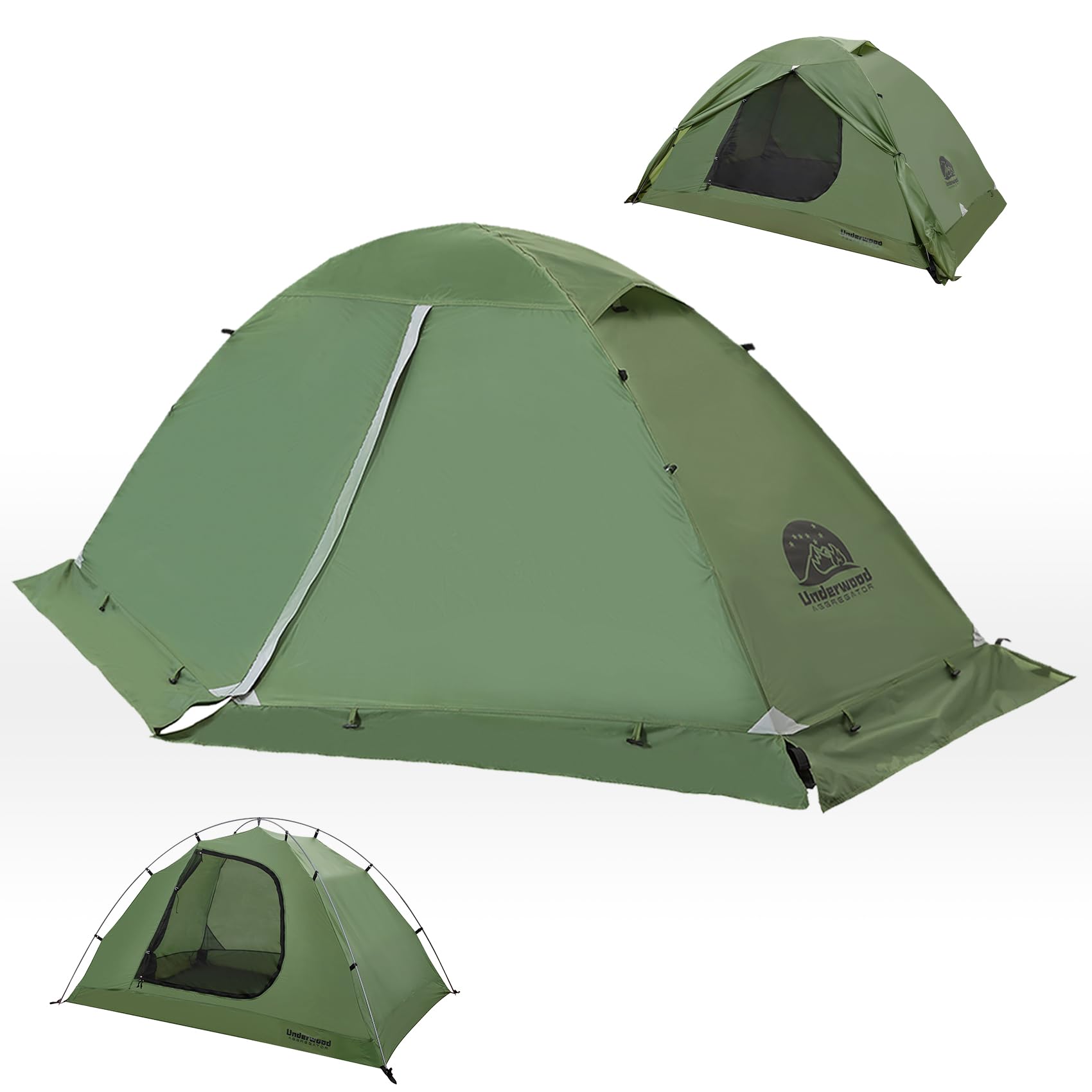 2-Person Backpacking Tent For 4-Season - Winter Waterproof Tent For One Person, Lightweight Camping Gear For Backpacking, Easy S