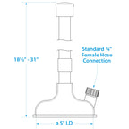 Seachoice 18331 Adjustable Inboard Engine Flusher With Telescoping Shaft - Perfect For Hard-To-Reach Motors