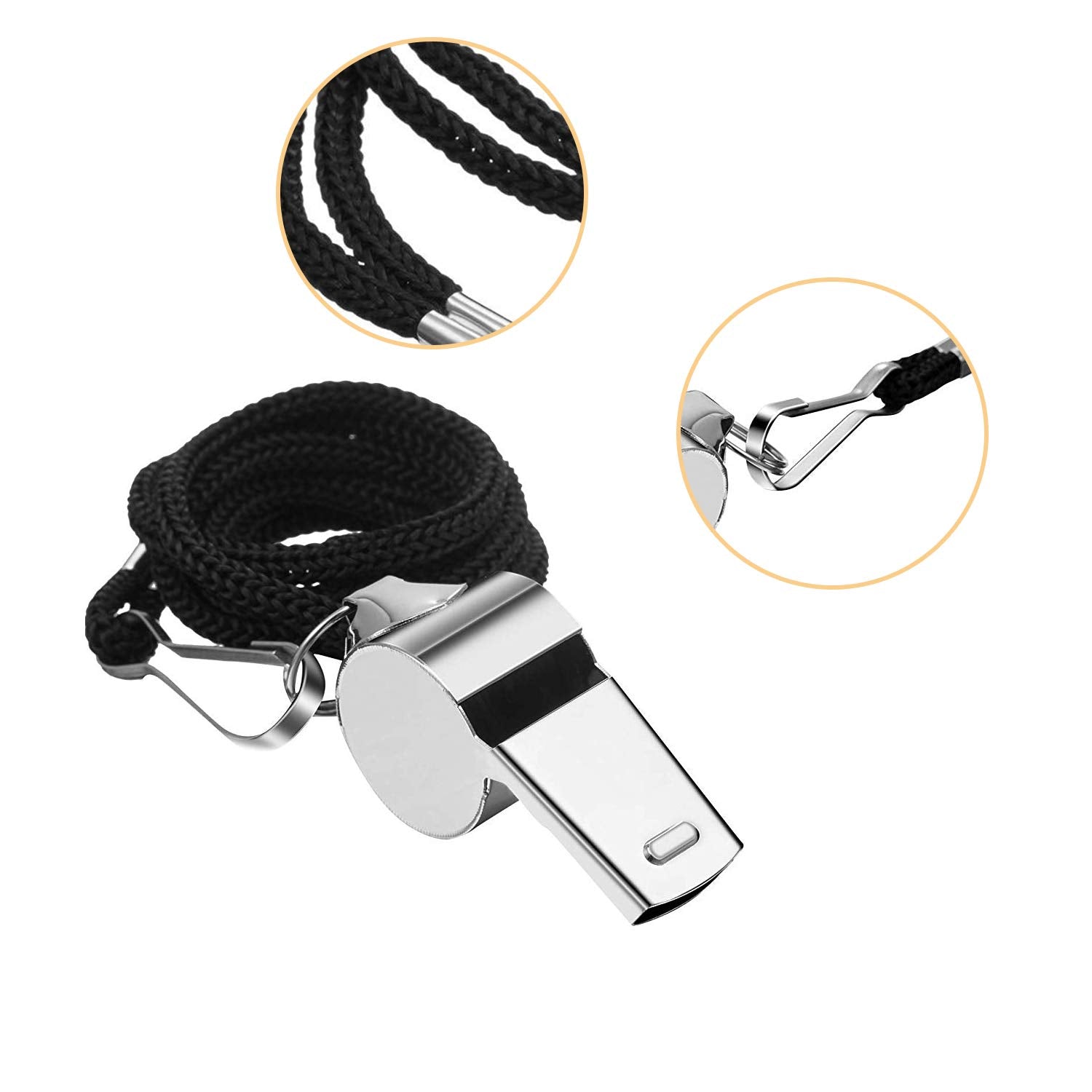 Sannix 28 Pack Coach Whistles Bulk With Lanyard Plastic And Stainless Steel Whistles For Basketball Football Gyms Emergency