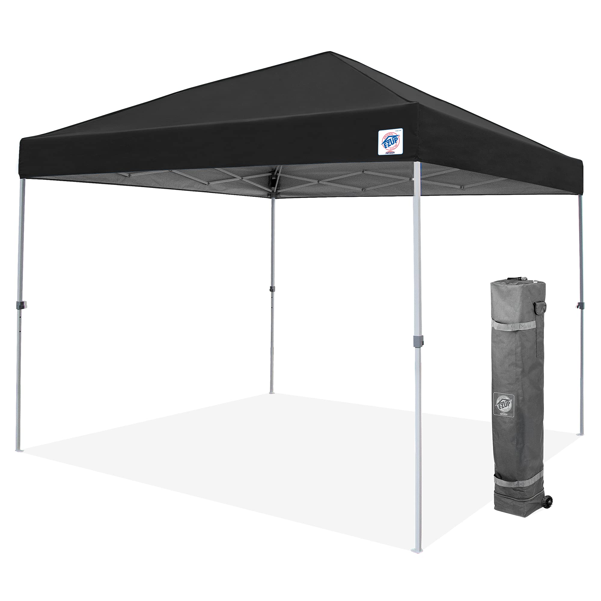 E-Z UP Patriot ONE-UP Technology Shelter, 10 x 10, Black (PTSBK10)