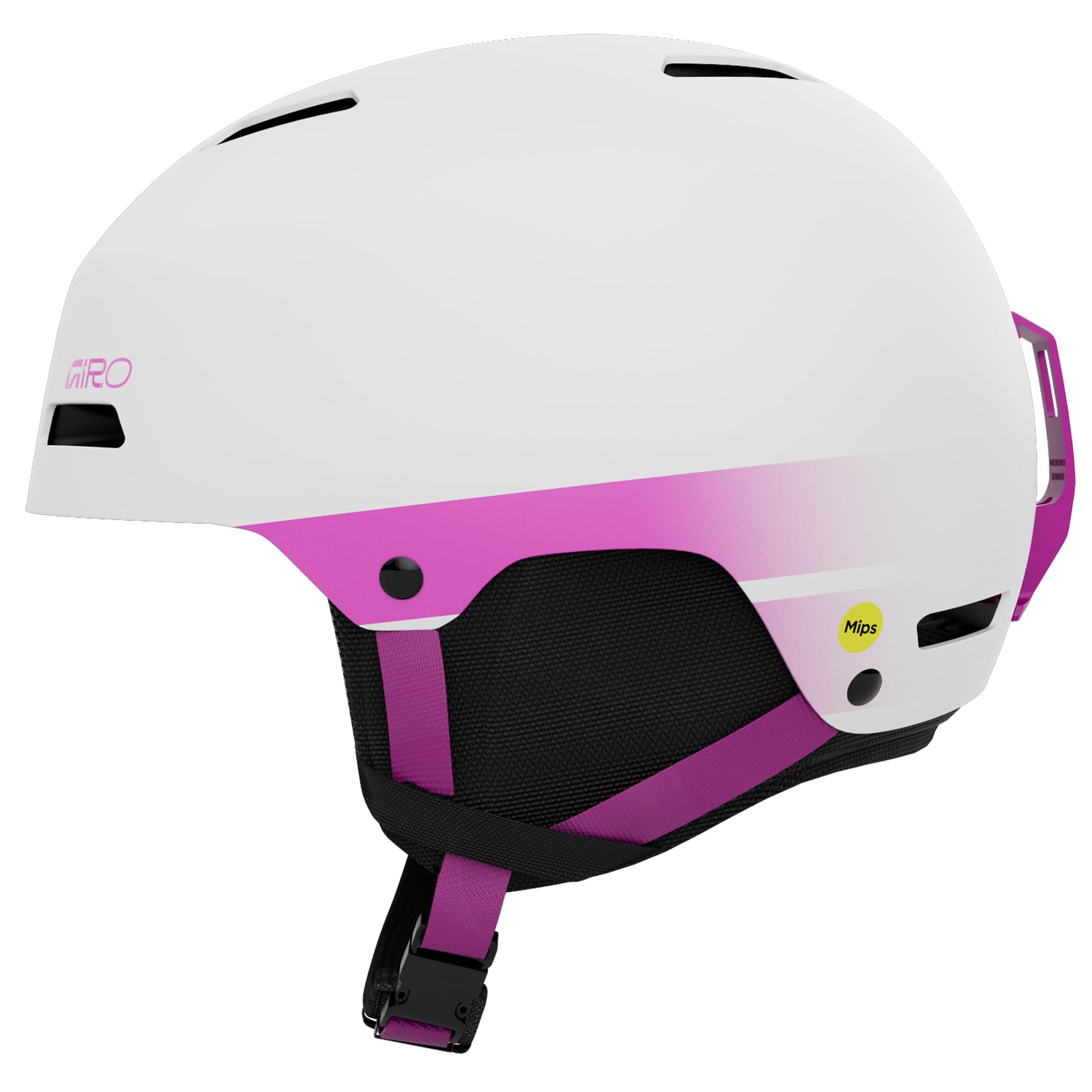 Giro Ledge FS MIPS Snow Helmet - Matte White/Pink - Size M (55.5-59cm)