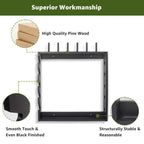 Golf Club Holder Rack - Indoor Wooden 5 Golfs Putter Storage Wall Mount Stand, Organizer For Sticks Clubs/Putter/Golf Balls/Head