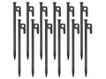 12 Pack Tent Stakes Heavy Duty Metal Tent Pegs For Camping Steel Tent Stakes 8 Inch Unbreakable And Inflexible