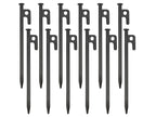 12 Pack Tent Stakes Heavy Duty Metal Tent Pegs For Camping Steel Tent Stakes 8 Inch Unbreakable And Inflexible