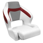 Wise 3338-1774 Baja Xl Bucket Seat, Brite White, Gray & Dark Red