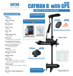 Mtlakemotor Haswing Electric Trolling Motor - 12V 48 55Lbs Cayman Gps Shaft Bow Mount Portable Fishing Boat Saltwater Freshwater