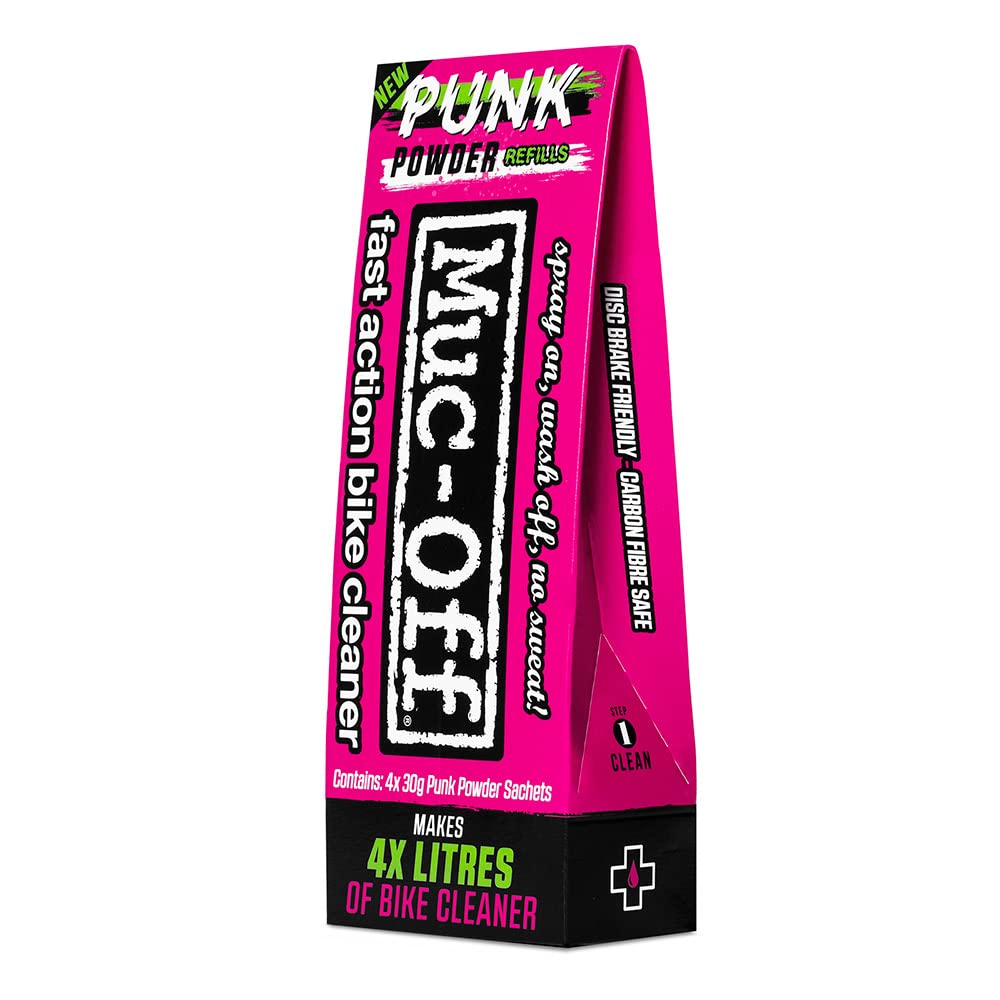 Muc-Off Punk Powder, 4 Pack - Biodegradable Plastic-Free Bike Cleaner Refill Powder -