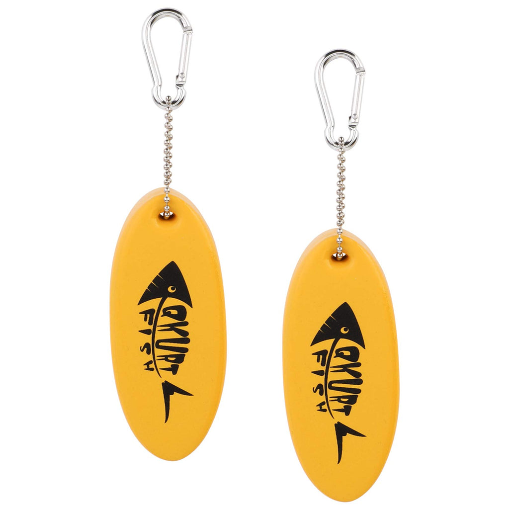 Qkurt 2 Pack Floating Keychain, Glow In The Dark Foam Floating Key Chain Lightweight Key Float Water Sport Accessories For Surfi