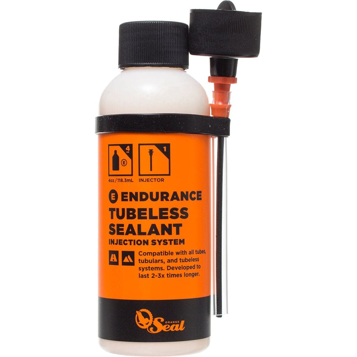 Orange Seal - Endurance Formula Tubeless Bike Tire Sealant With Injector | Long Lasting, Fast Sealing | For Mtb, Road, Cx And Gr