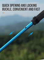 Aonijie Folding Ultralight Carbon Fiber Trekking Poles Quick Lock Trekking Hiking Pole Walking Stick (110 Cm Style 2)