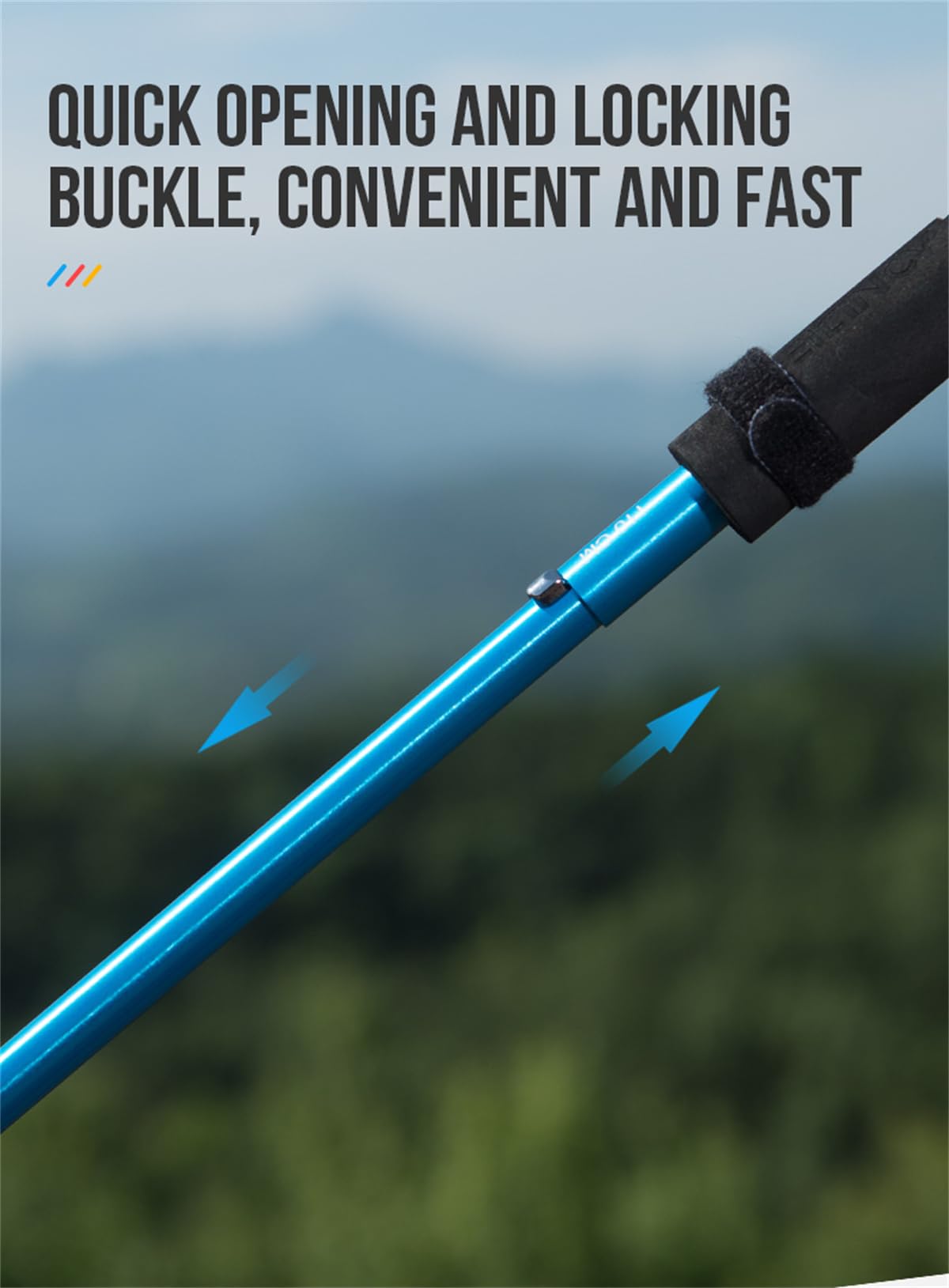 Aonijie Folding Ultralight Carbon Fiber Trekking Poles Quick Lock Trekking Hiking Pole Walking Stick (110 Cm Style 2)