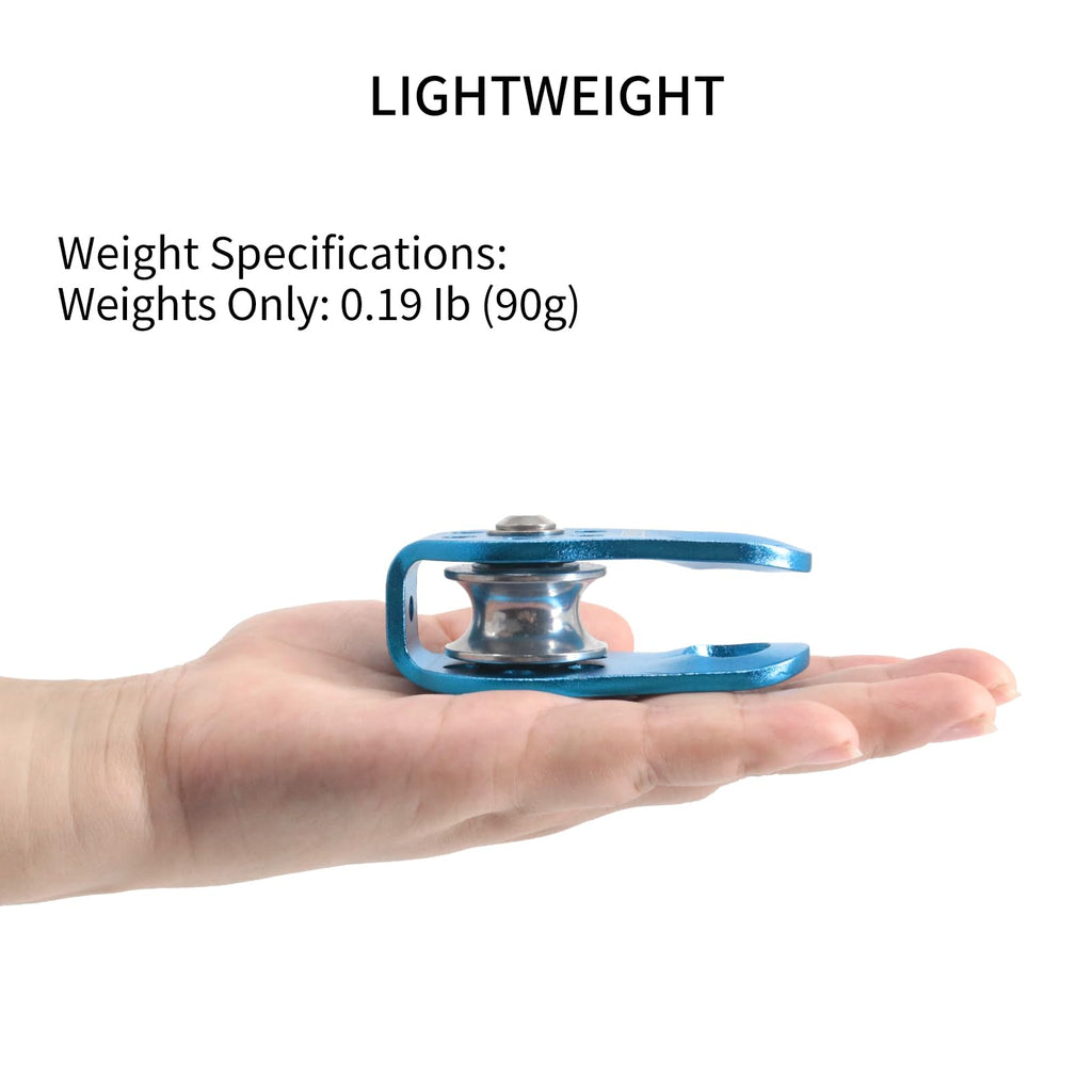 Newdoar Fixed Plate Micro Pulley,26Kn Ce Certified General Purpose Small Aluminum Rope Pulleys For Climbing/Aloft Work/Rappellin