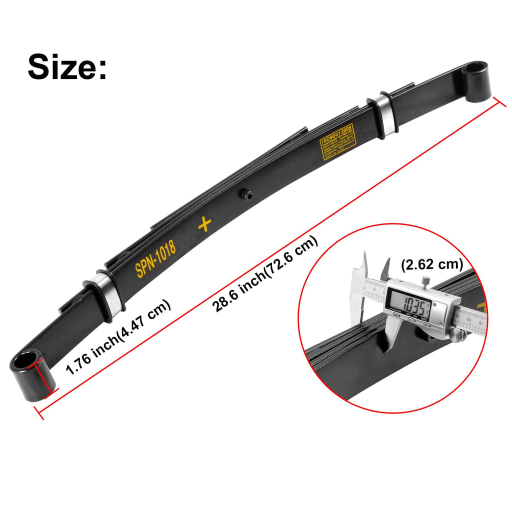 Roykaw Rear Heavy Duty Leaf Spring Kit For Ezgo Txt 1994-Up Golf Cart - 4 Leaf