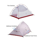 Naturehike Cloud-Up 2 Person Tent Lightweight Backpacking Tent With Footprint - Free Standing Ultralight Camping Hiking Backpack