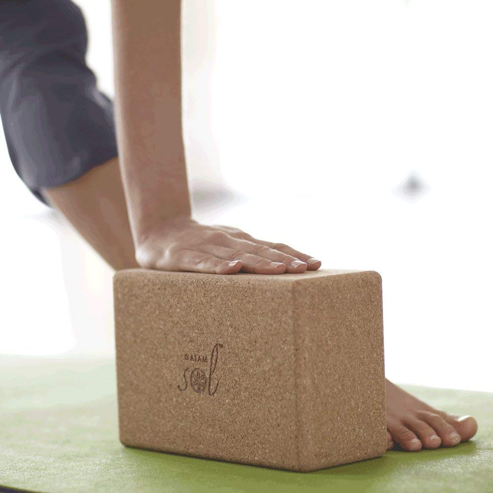 Gaiam Sol Natural Cork Yoga Block , 4-Inch X 6-Inch X 9-Inch