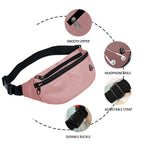 Fanny Packs For Men And Women, Waterproof Sports Waist Pack Bag For Travel Hiking Running Hands-Free